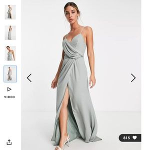 ASOS Bridesmaid maxi dress in Olive